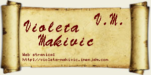 Violeta Makivić vizit kartica